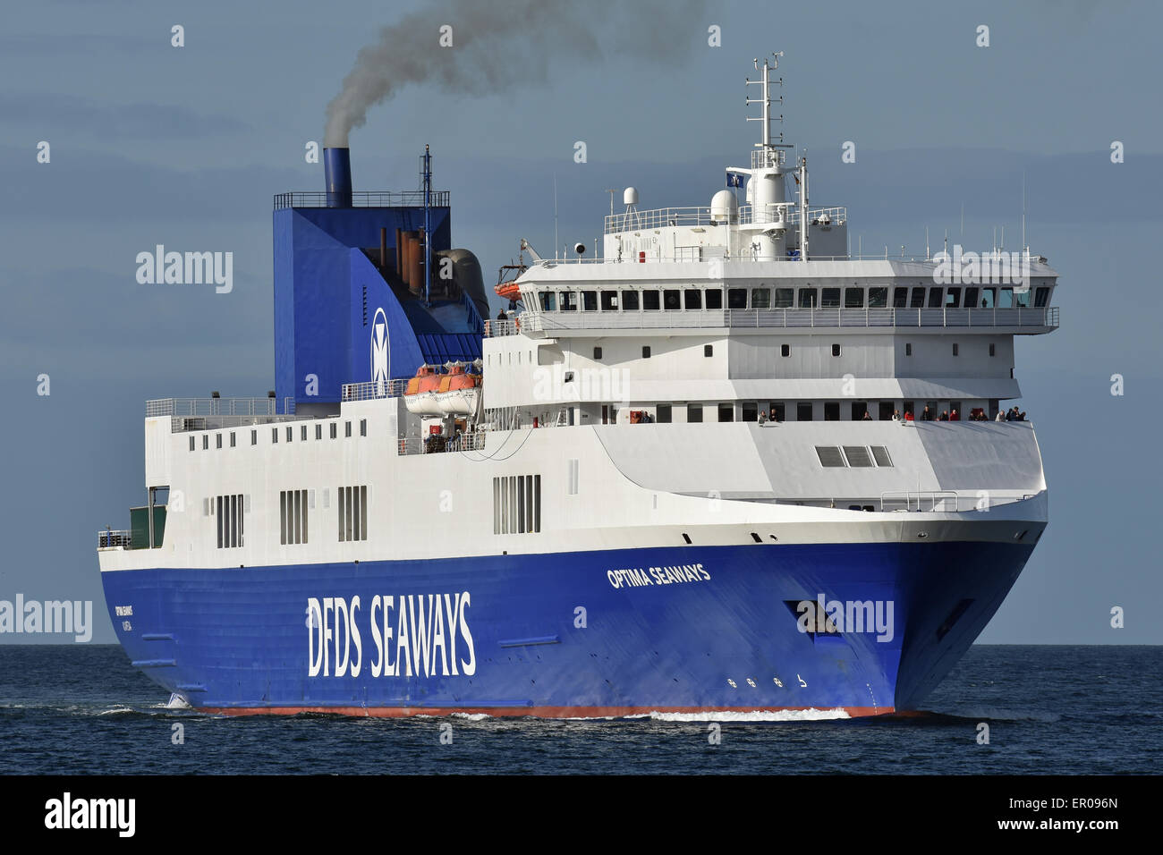 Optima Seaways heading for Kiel comming from Klaipeda Stock Photo