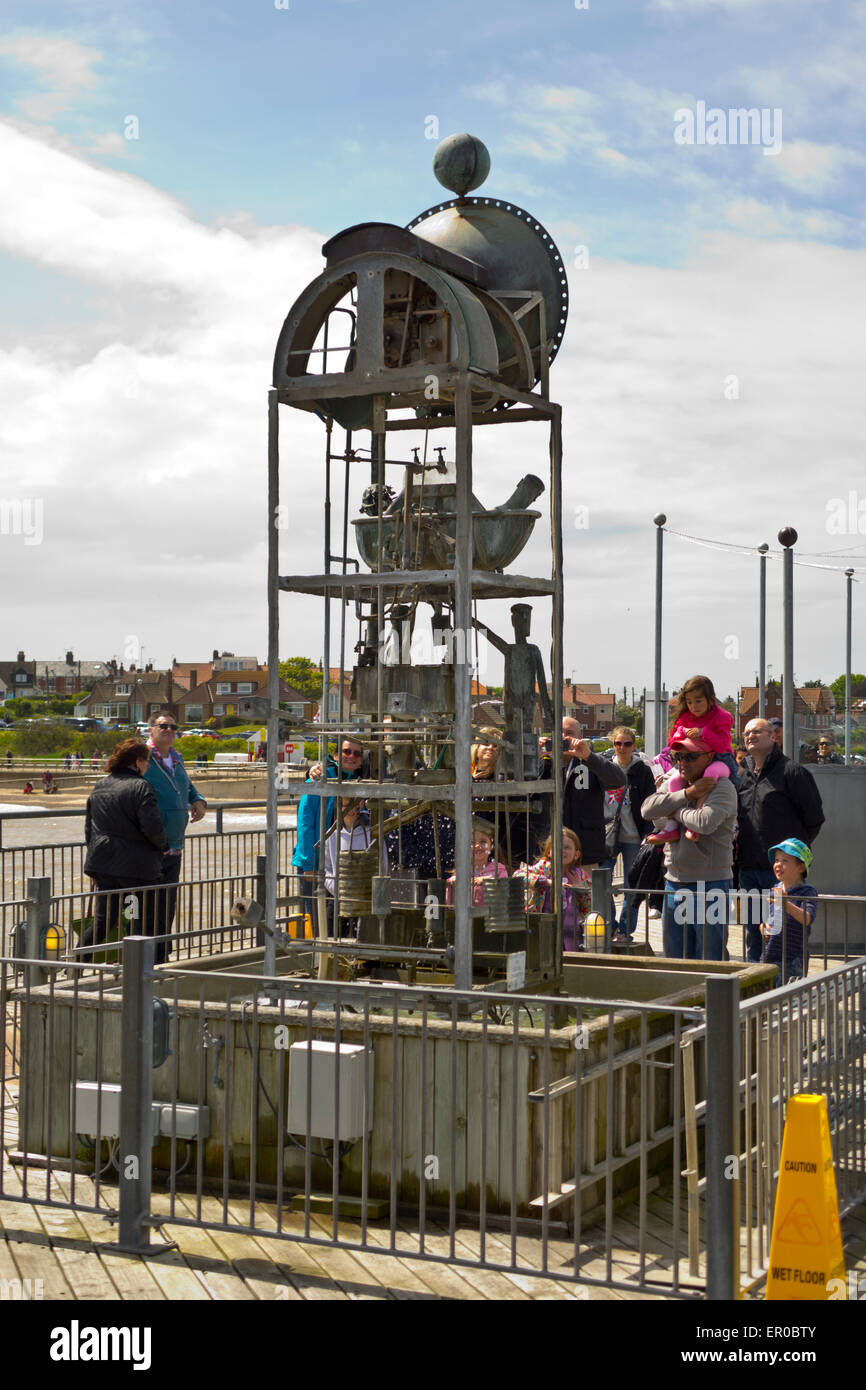 Hunkin water clock Southwold Pier Stock Photo Alamy
