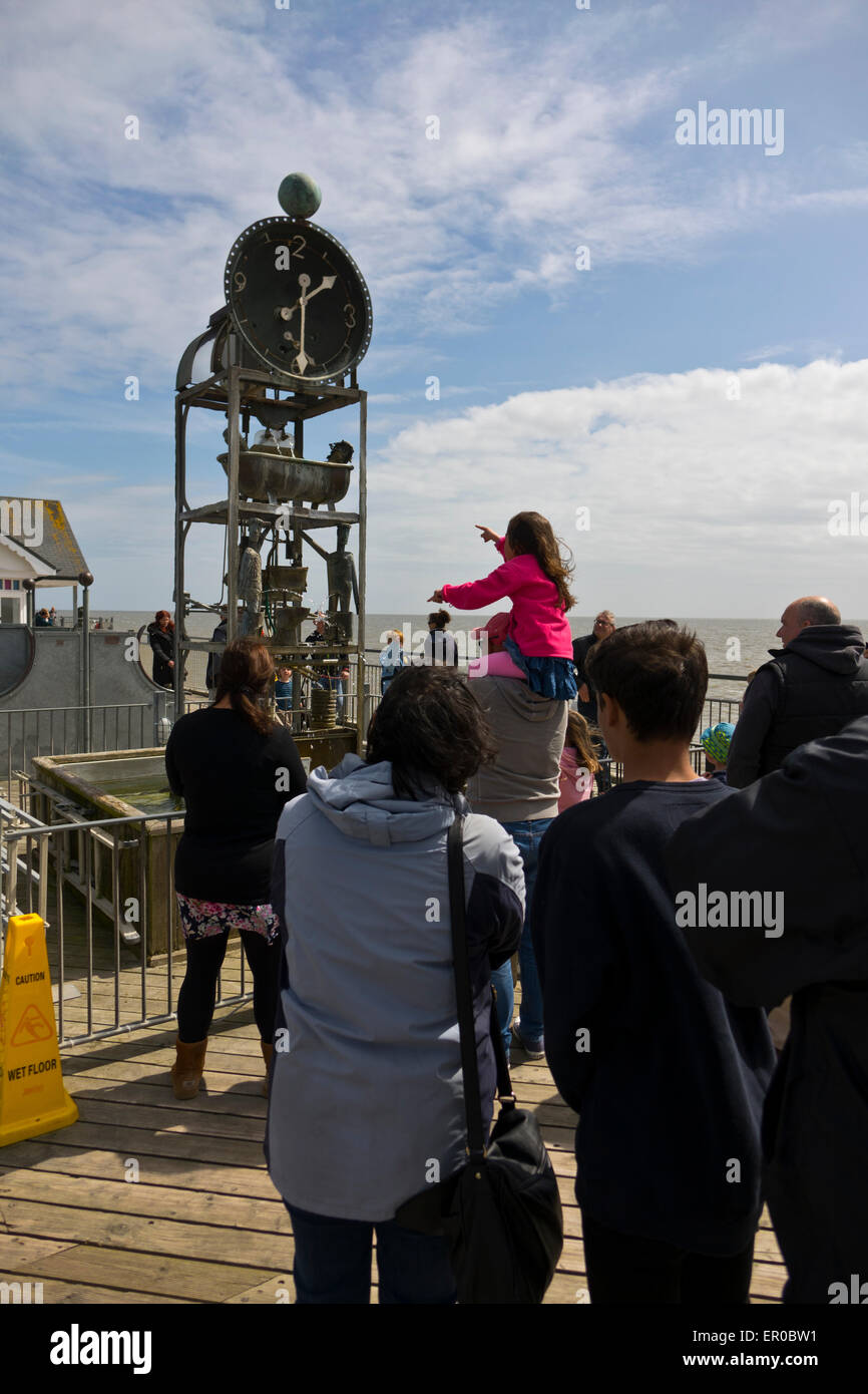 Hunkin water clock Southwold Pier Stock Photo Alamy