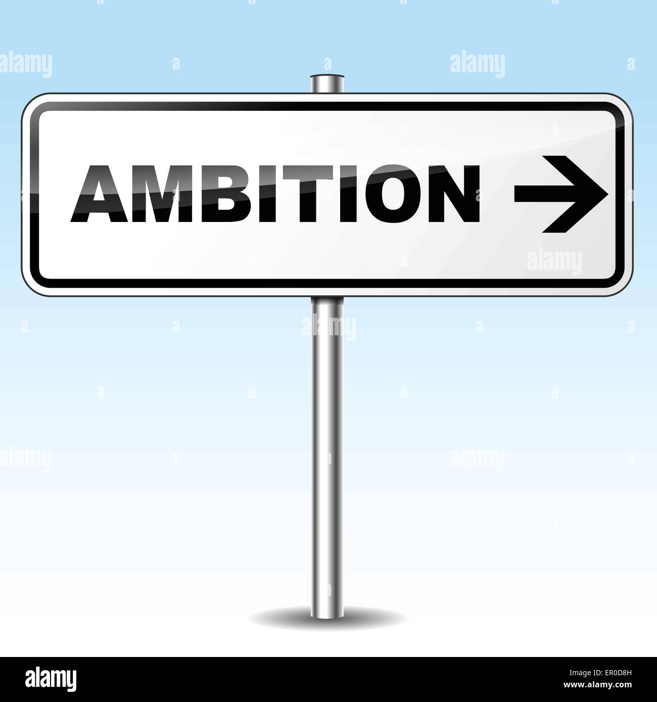 Illustration of ambition sign on sky background Stock Vector