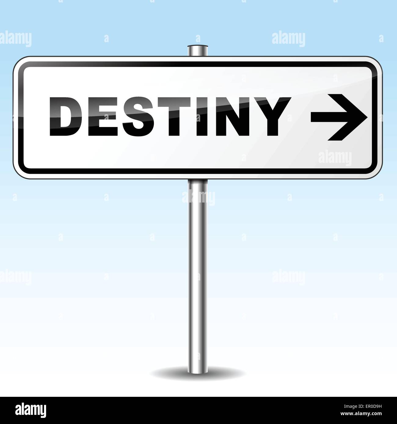 Illustration of destiny sign on sky background Stock Vector