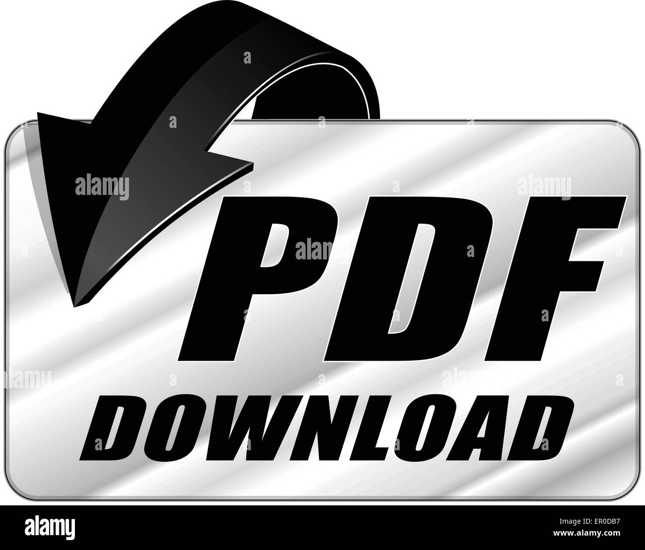 Illustration of pdf download chrome icon on white background Stock Vector