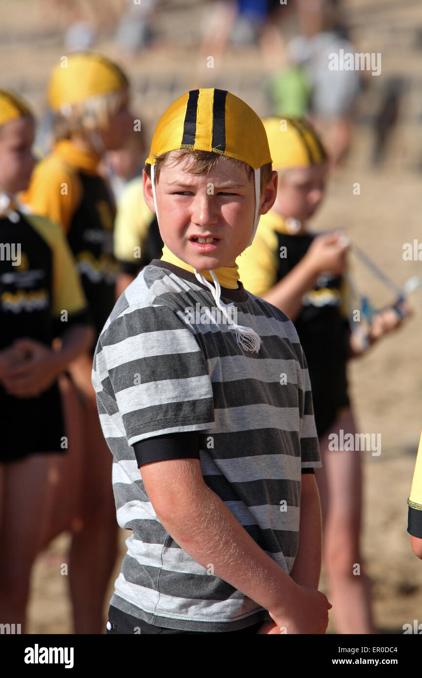 'Nippers', surf life saver training and competitions for kids. Torquay