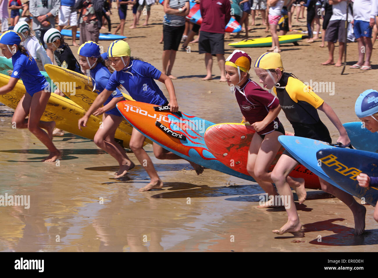 'Nippers', surf life saver training and competitions for kids. Torquay