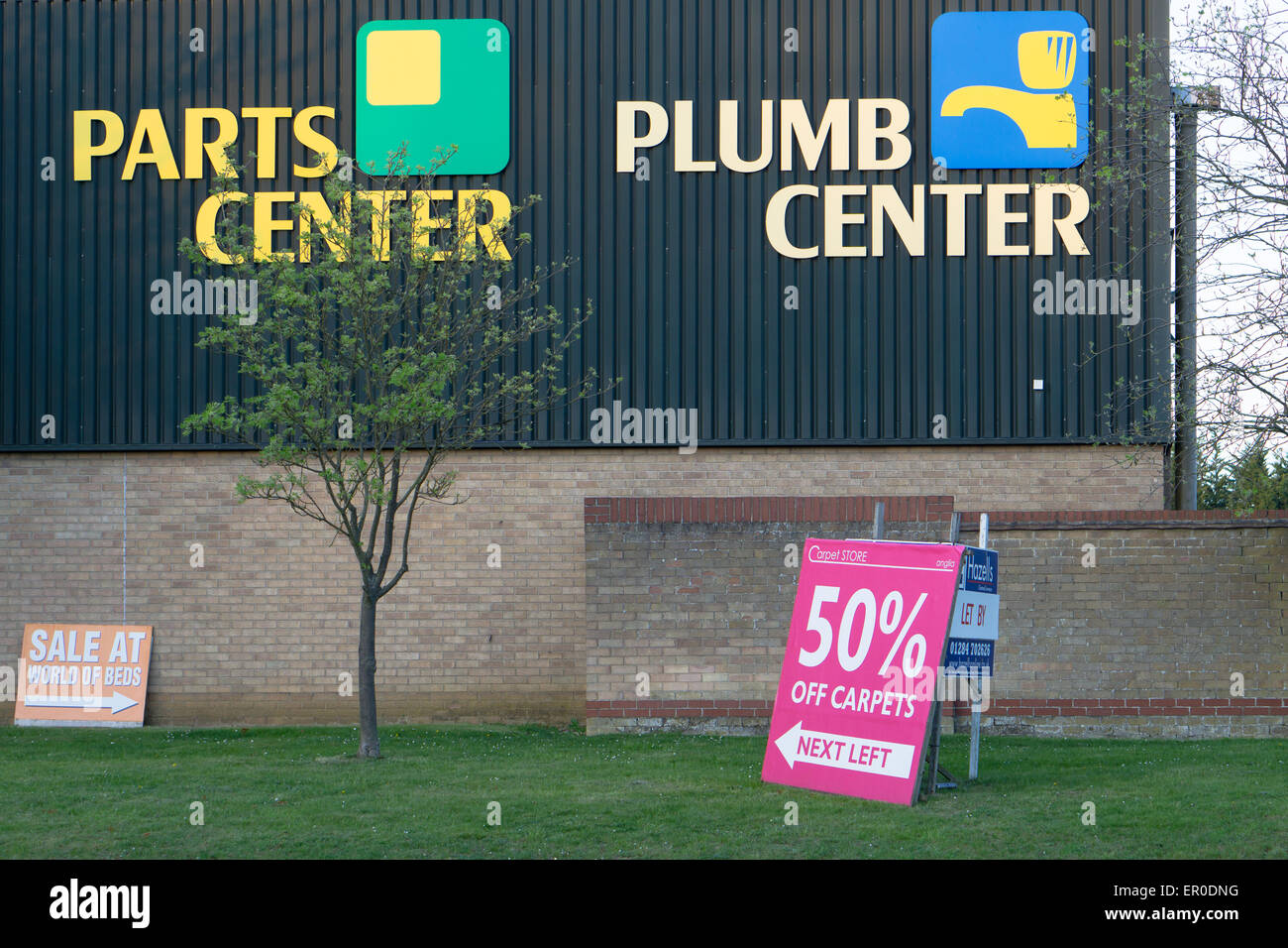 BURY ST EDMUNDS, ENGLAND 23 April, 2015 Sign boards for shops in