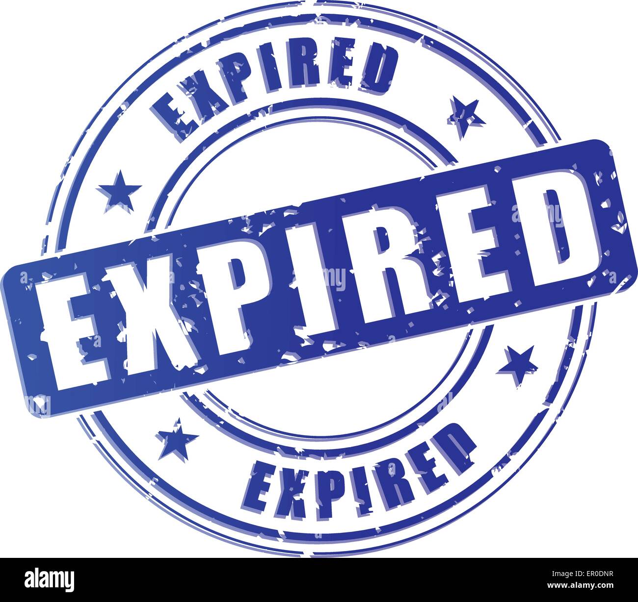 illustration of expired blue stamp icon concept Stock Vector