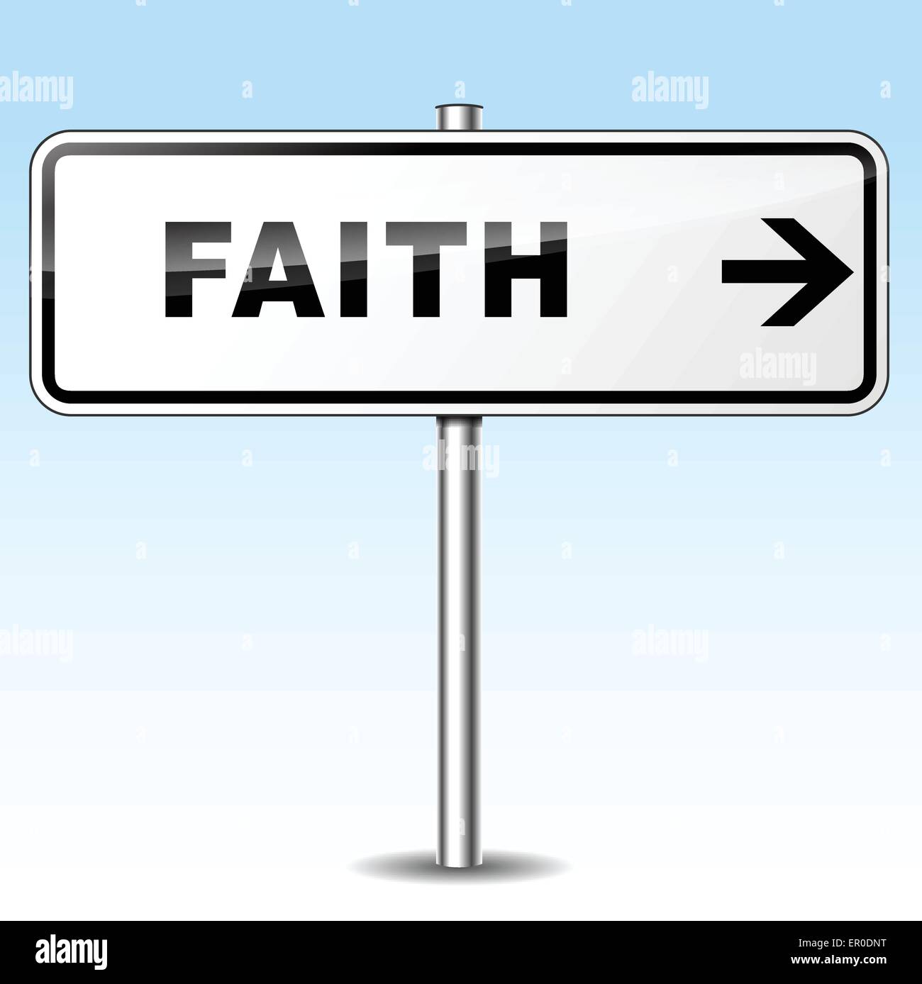 Illustration of faith sign on sky background Stock Vector