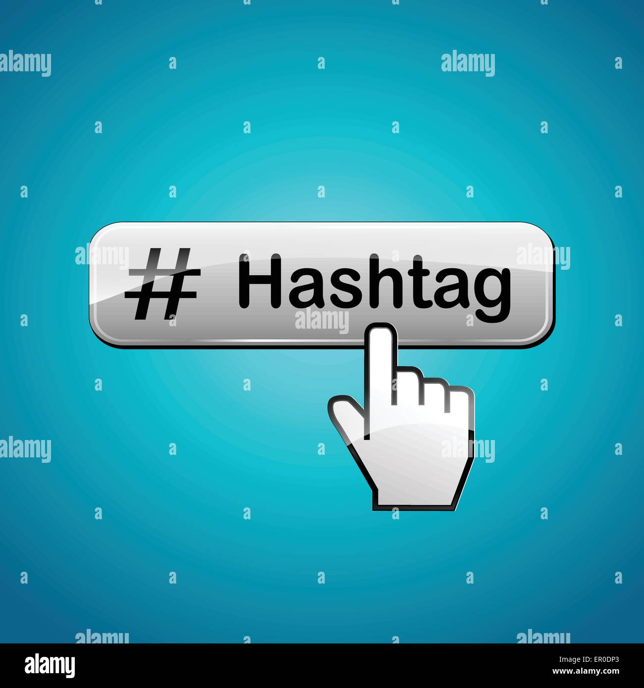 Illustration of design hashtag web button concept Stock Vector