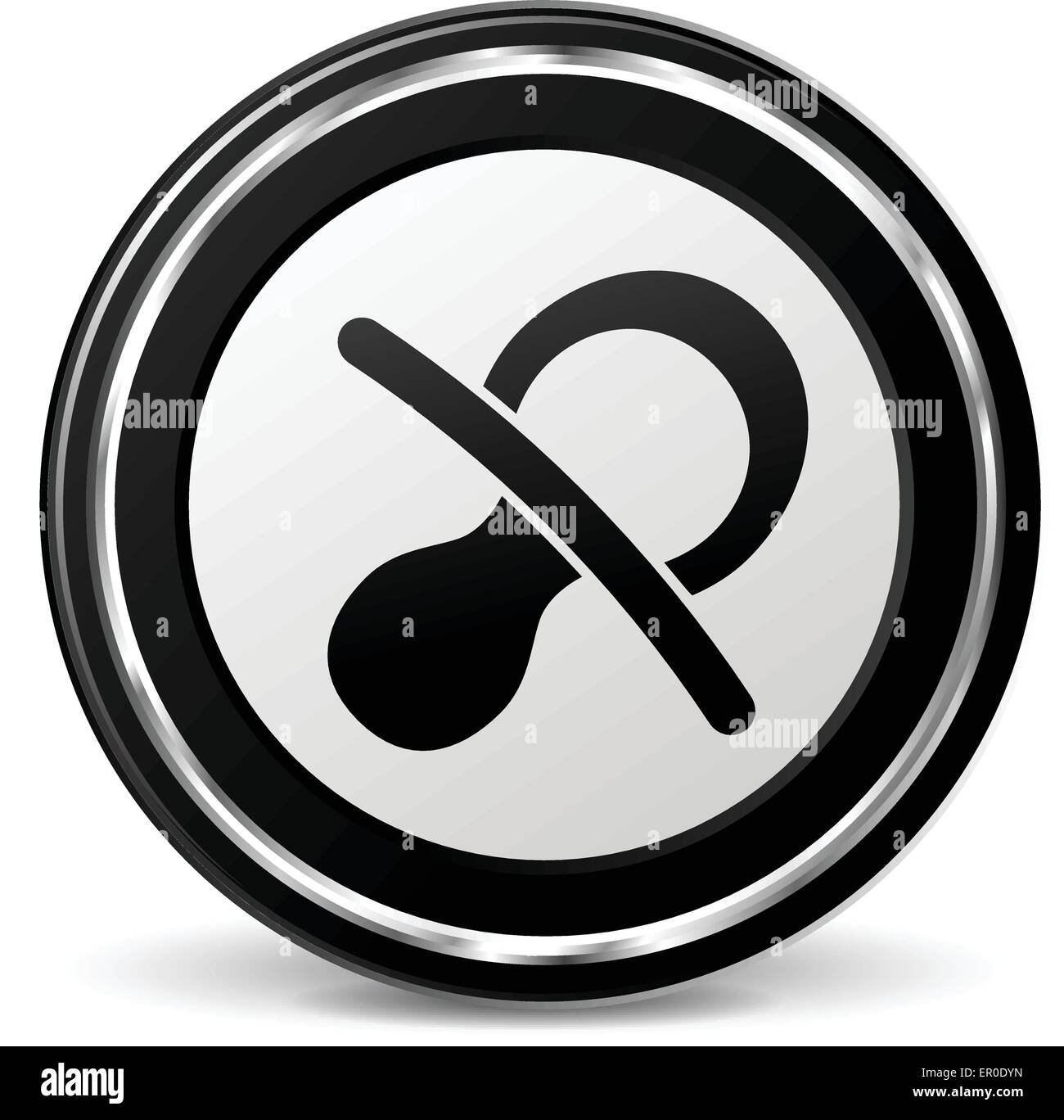 Illustration of metal round icon for baby Stock Vector Image & Art - Alamy