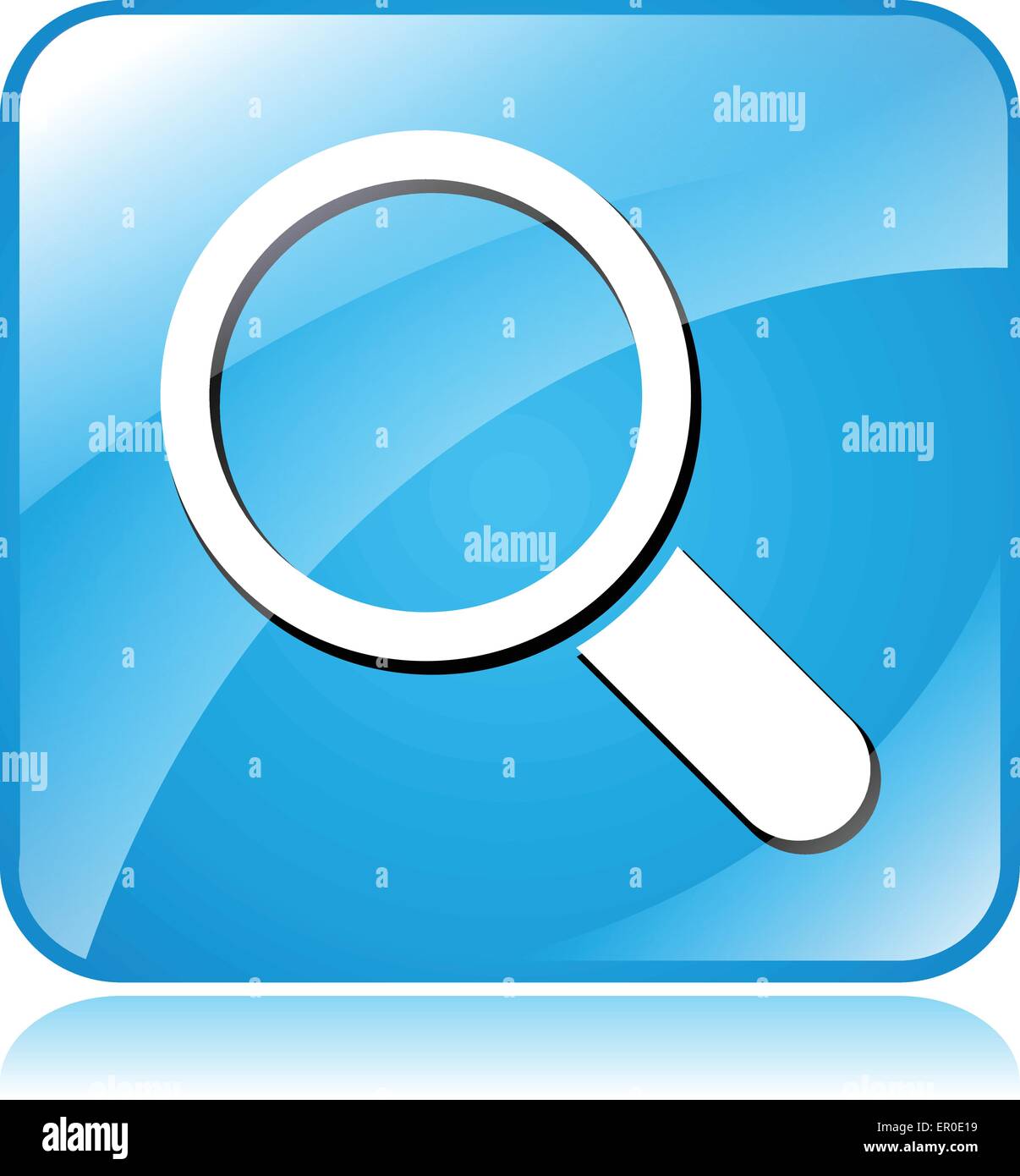 Illustration of blue square design icon for search Stock Vector Image ...