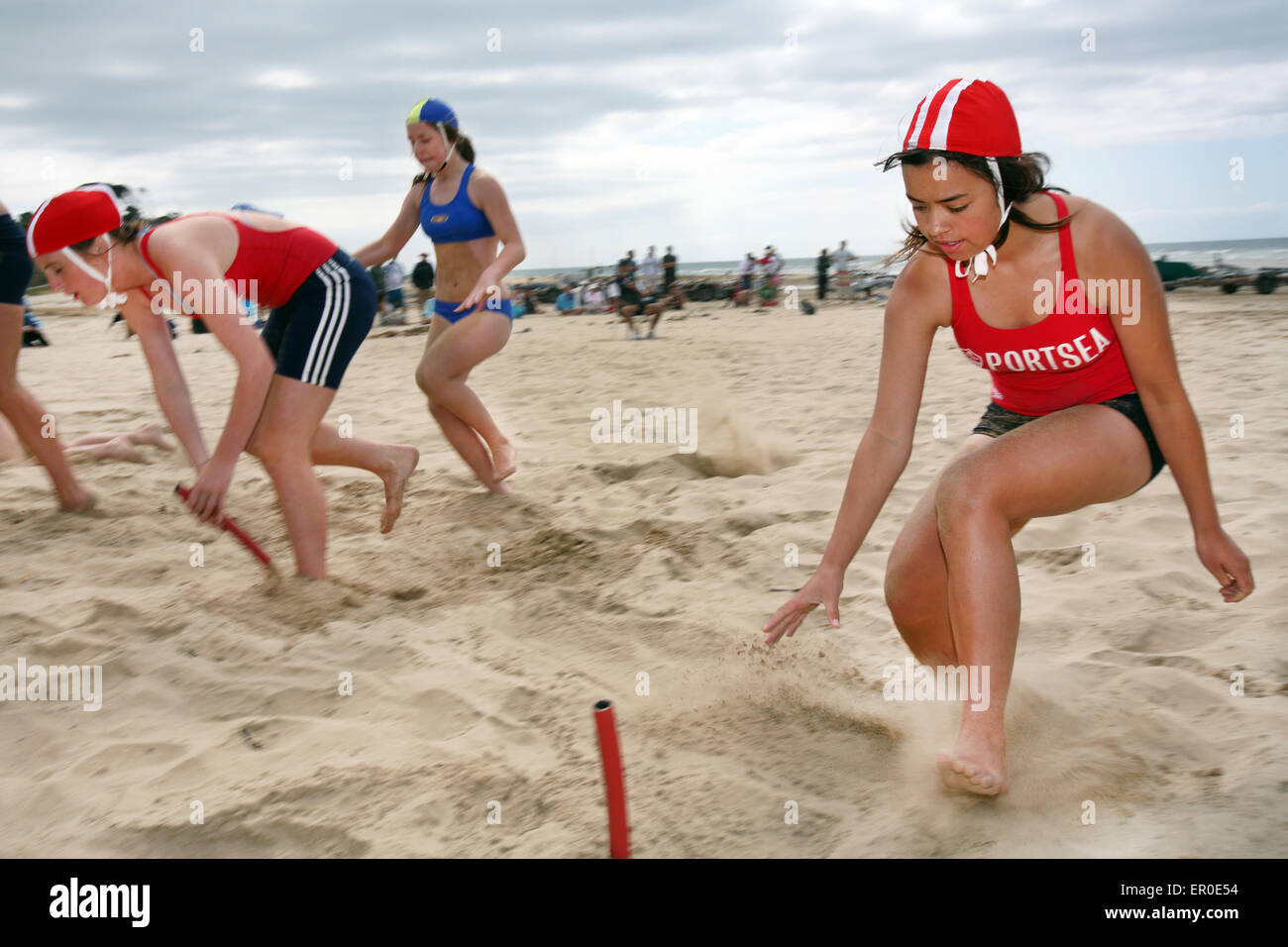 Beach Flag; a sporting event during surf lifesaving competitions. Surf