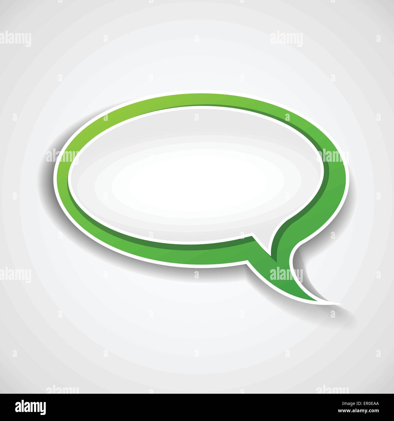 illustration of blank speech bubble white and green Stock Vector Image ...