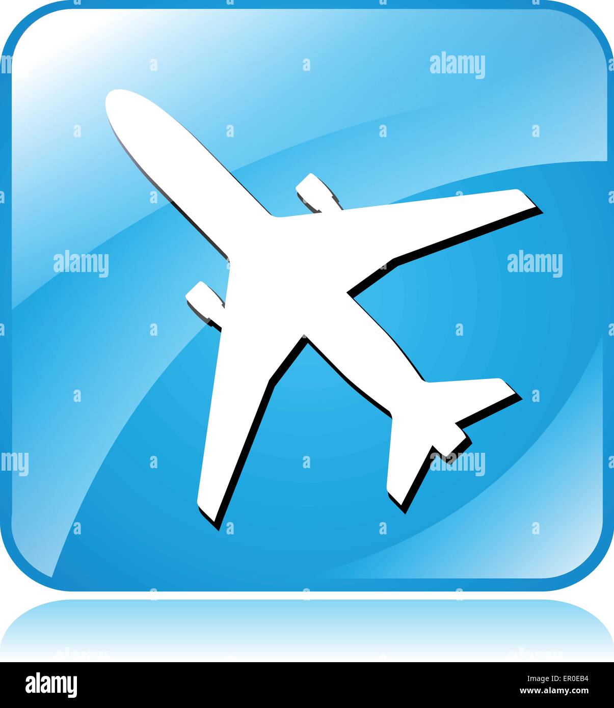 Illustration of blue square design icon for airport Stock Vector Image ...
