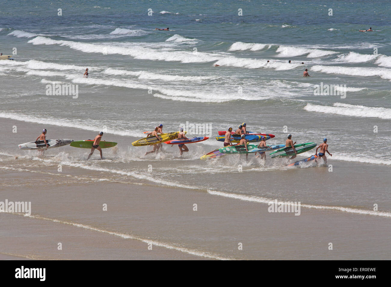 Surf lifesaver races. Surf coast, Victoria, Australia Stock Photo Alamy