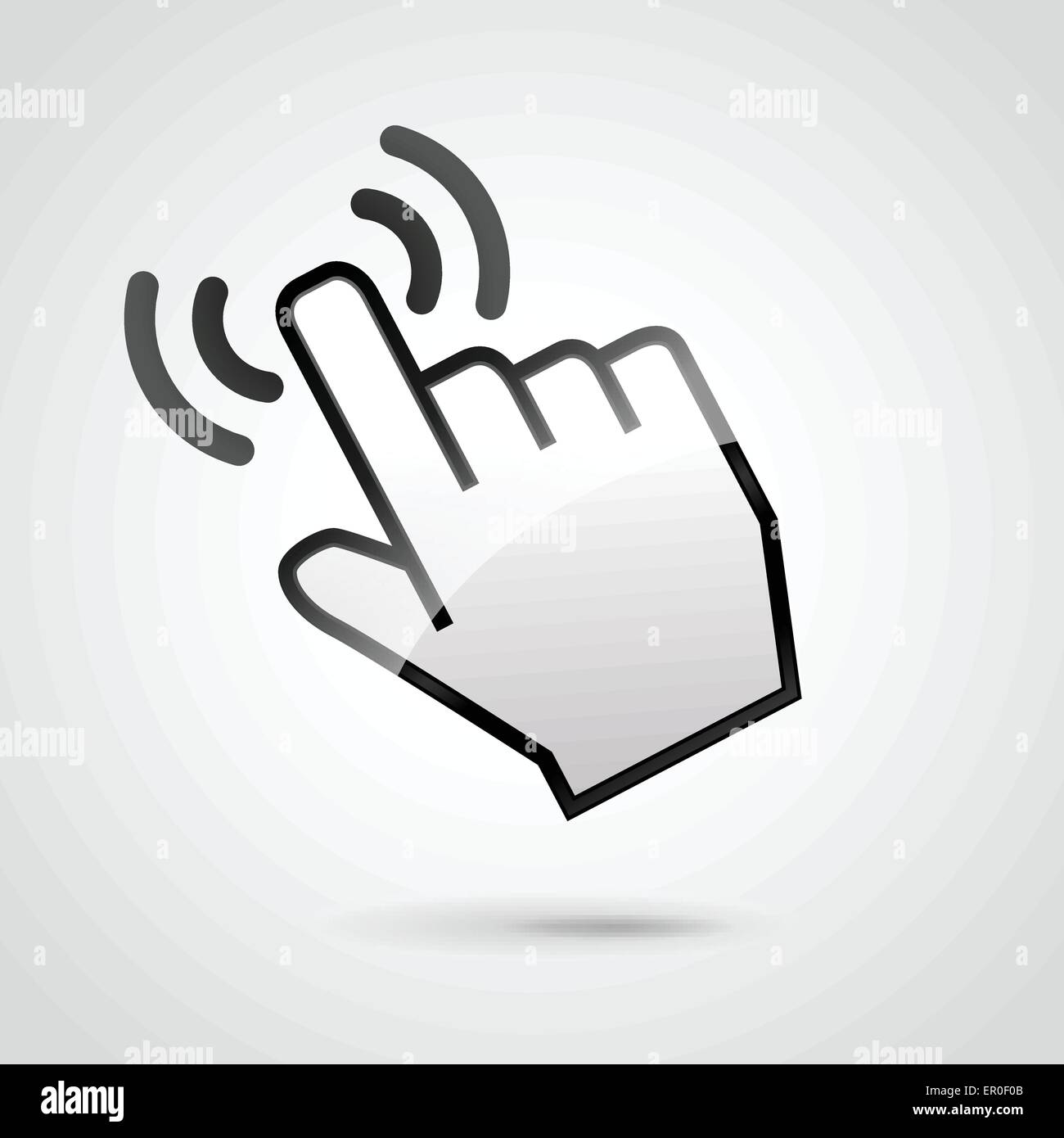 illustration of web hand for click concept Stock Vector