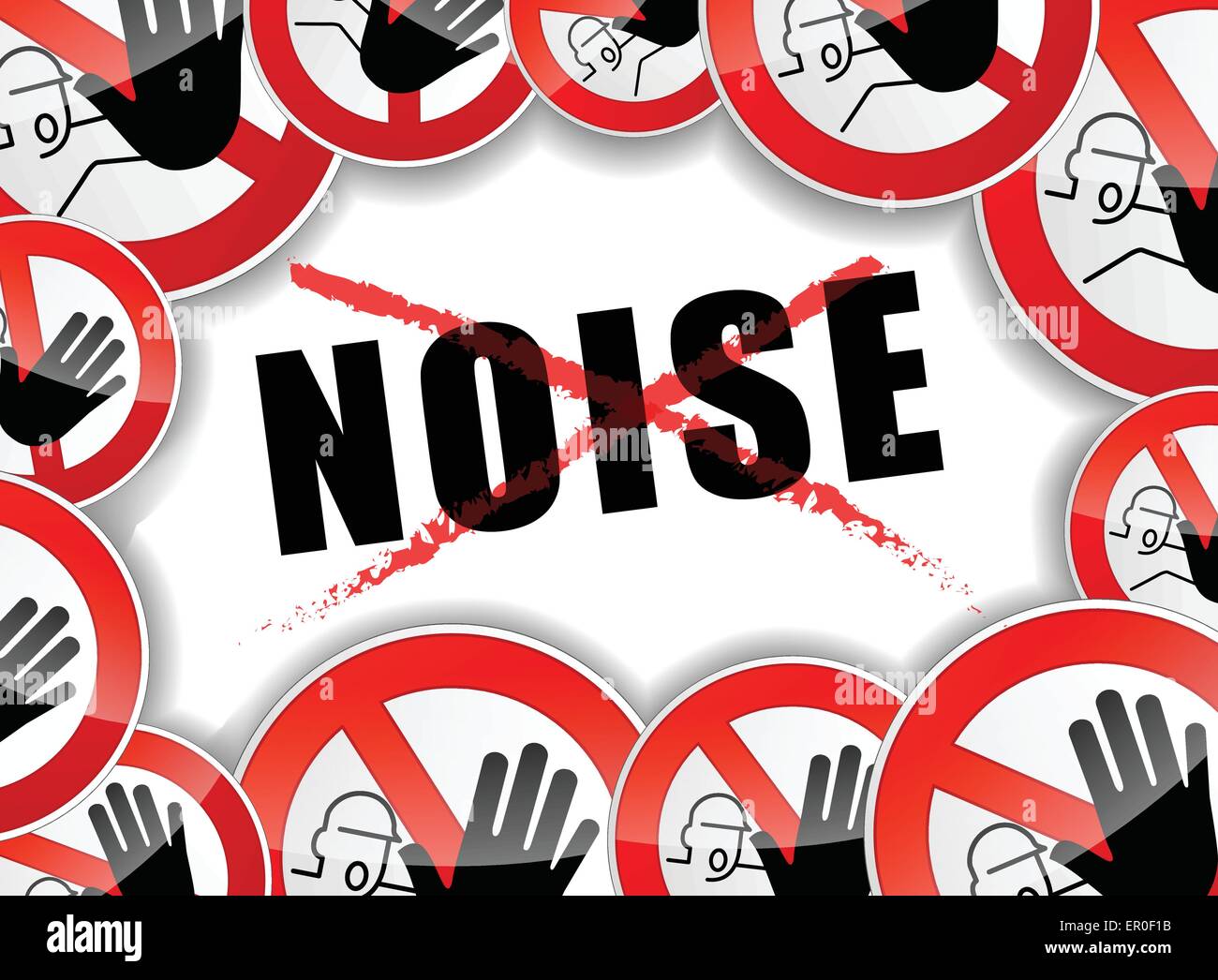 illustration of no noise abstract concept background Stock Vector
