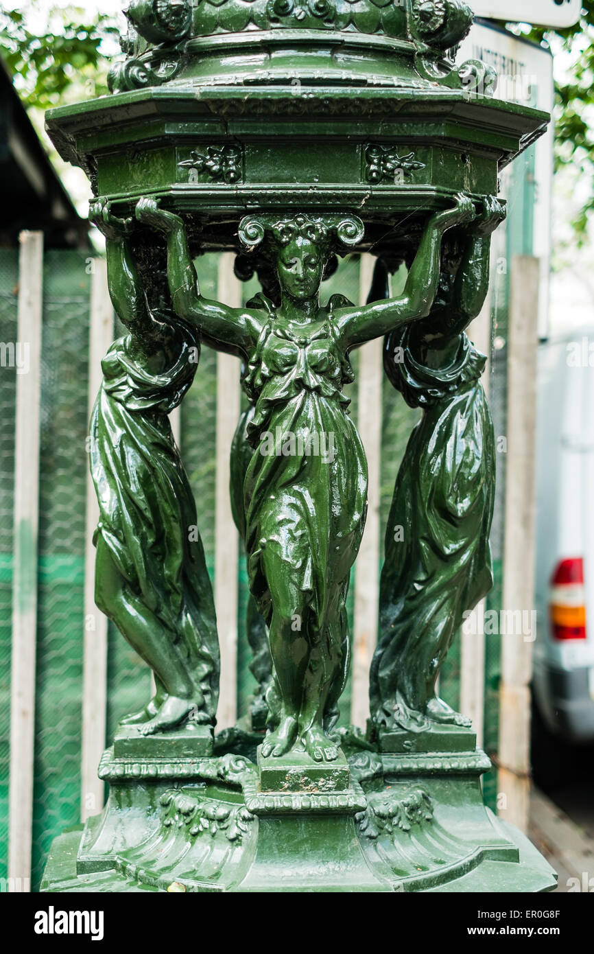 Drinking water fountain in Paris, France Stock Photo Alamy