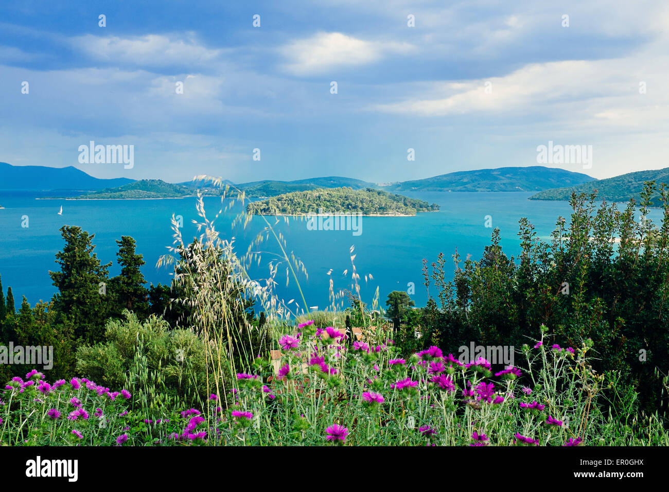 Ionian islands landscape, Lefkada Greece Stock Photo