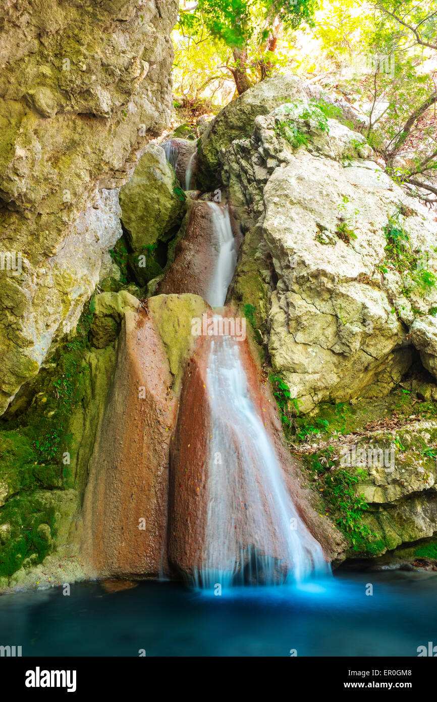 Nidri waterfalls, , Lefkada ,Greece Stock Photo