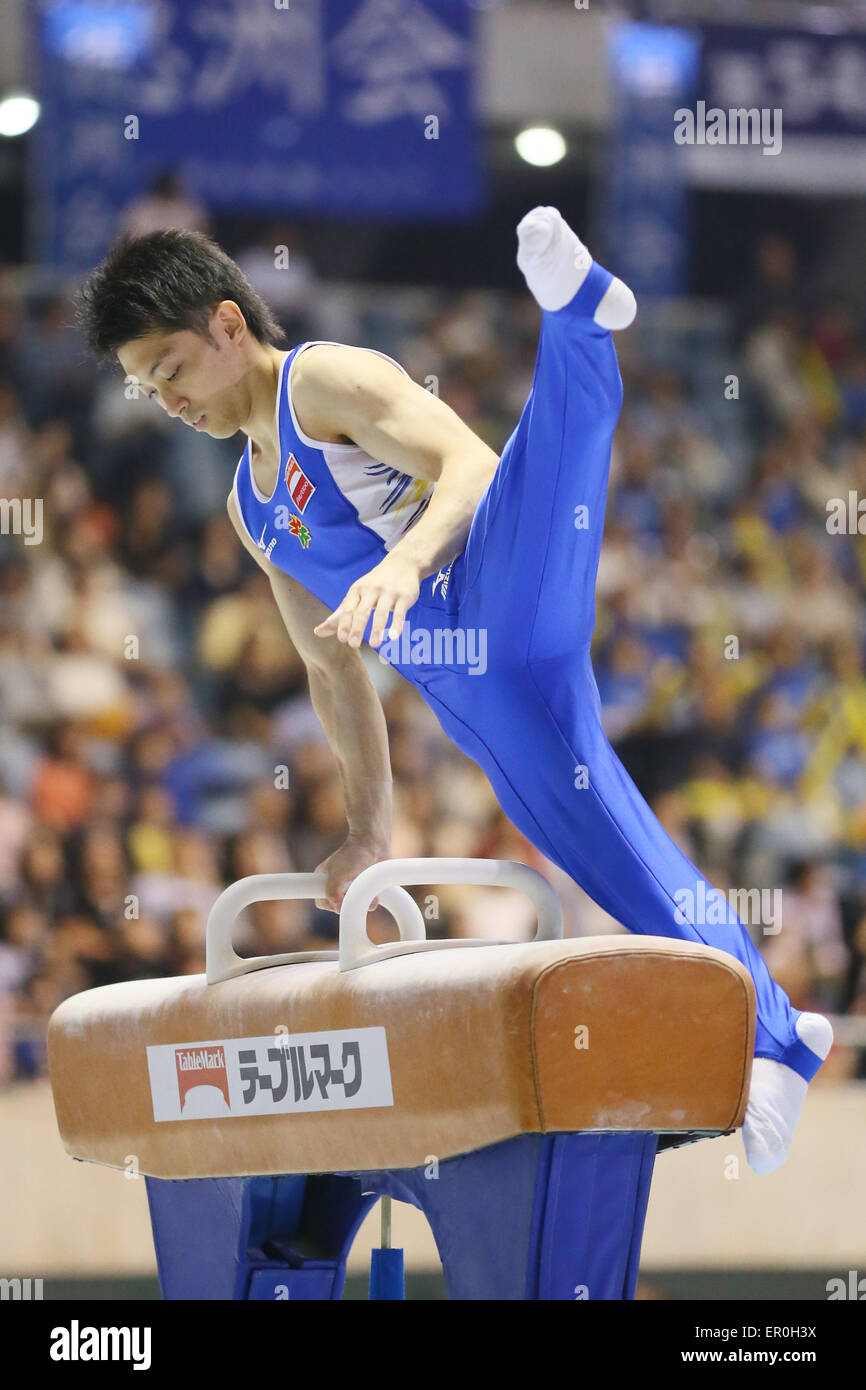 Kazuhito Tanaka,  MAY 17, 2015 - Artistic Gymnastics :  The 54th NHK Cup  Men's Individual All-Around  Pommel Horse  at Yoyogi 1st Gymnasium, Tokyo, Japan.  (Photo by YUTAKA/AFLO SPORT) Stock Photo