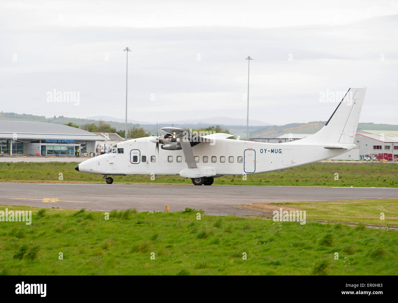 Shorts 360-300 operated by Benair from inverness Dalcross airport. 9810. Stock Photo