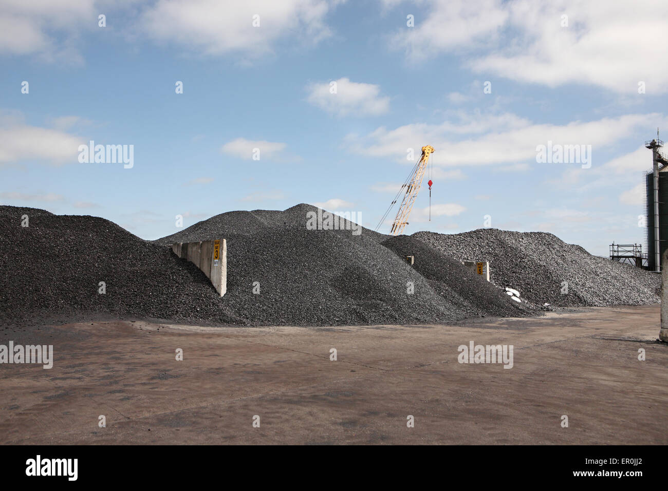 Coal bulk store Stock Photo