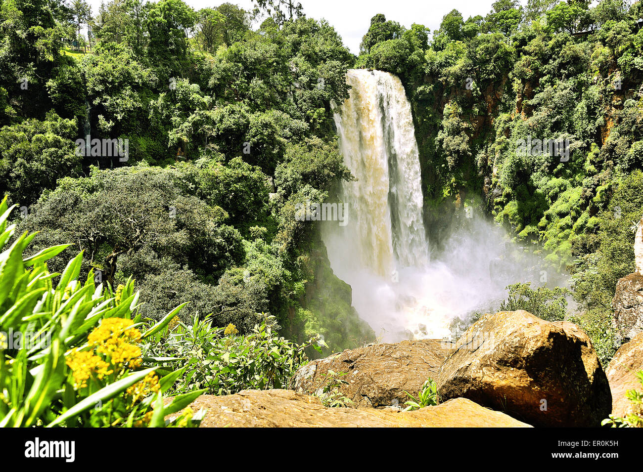 Thomson's Falls in Kenya, Nyahururu Stock Photo