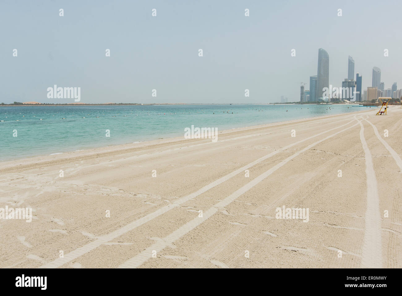 Beach in Abu Dhabi Stock Photo