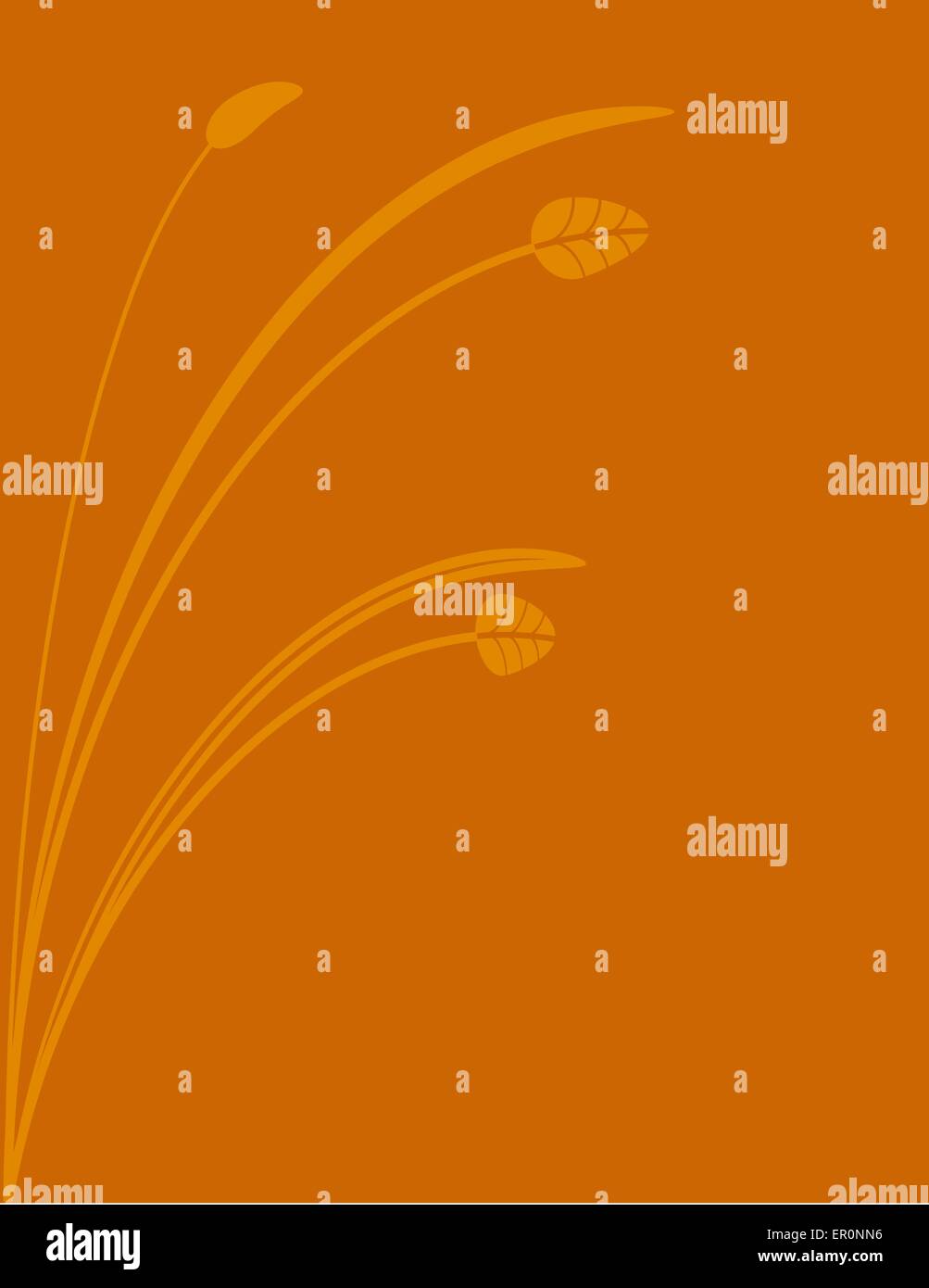 Grass with orange leaves Stock Vector Images - Alamy