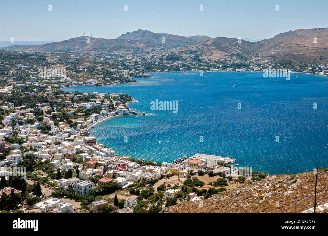 Agia Marina and Alinda Bay, Leros Stock Photo - Alamy