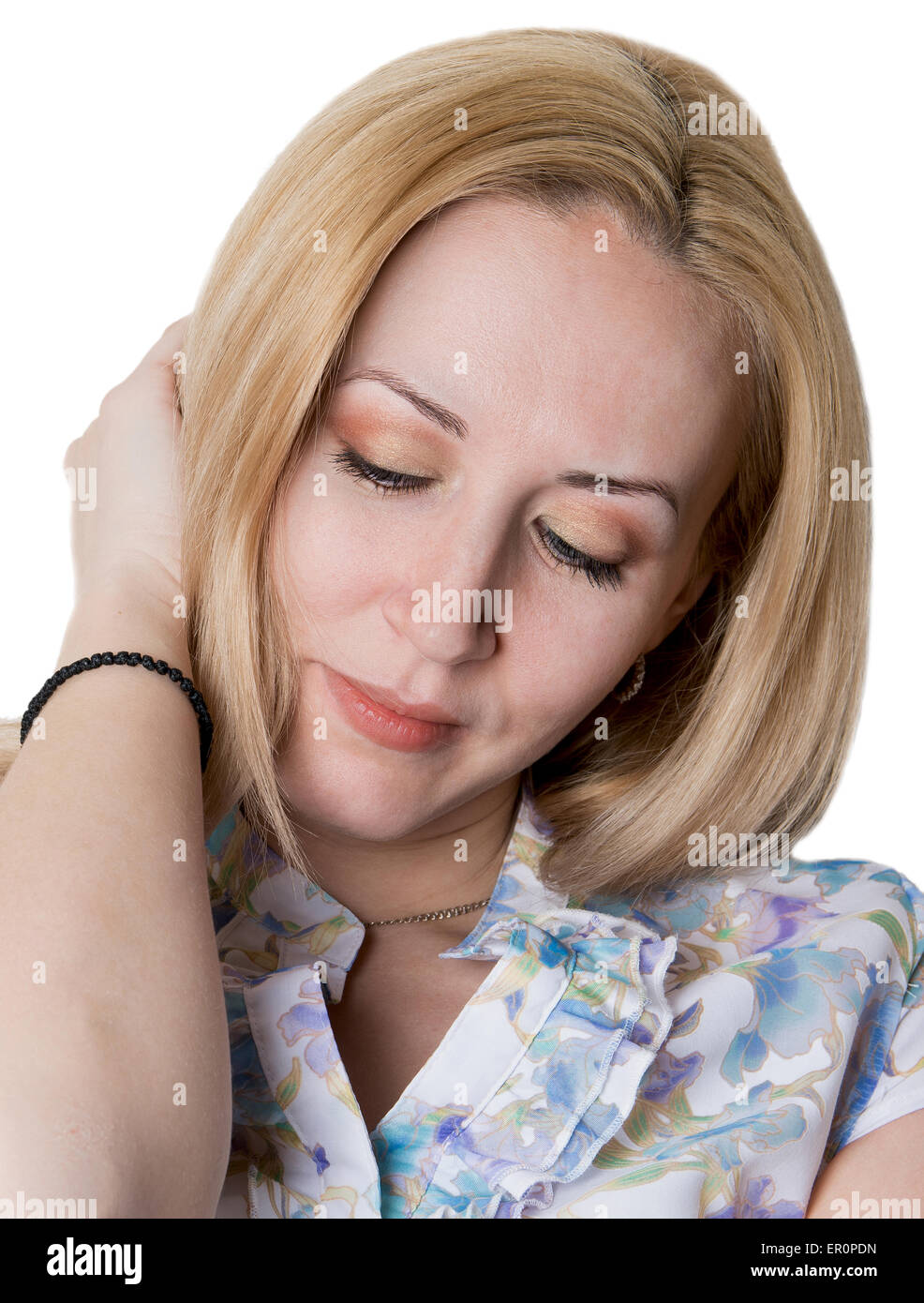 young beautiful girl with light makeup Stock Photo