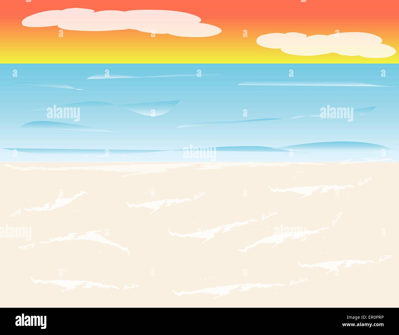 Beach Background at Sunset Stock Vector Image & Art - Alamy