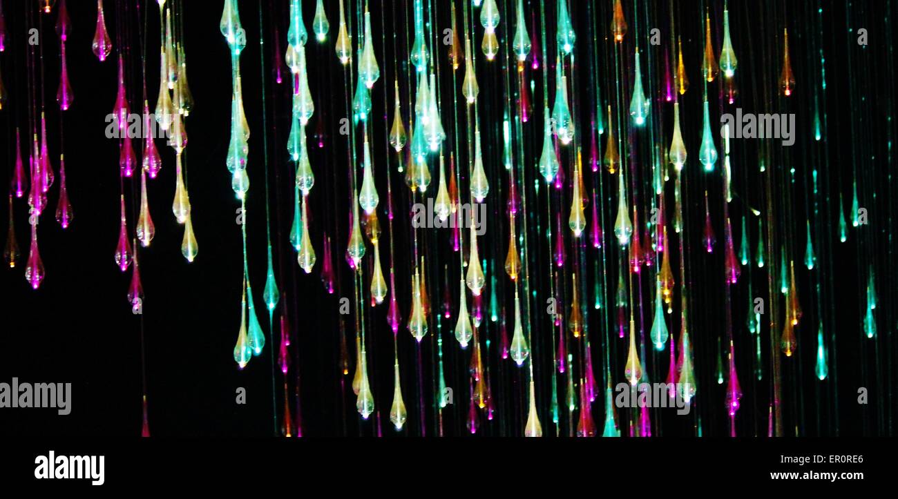 water background lights drip fountain background Stock Photo Alamy