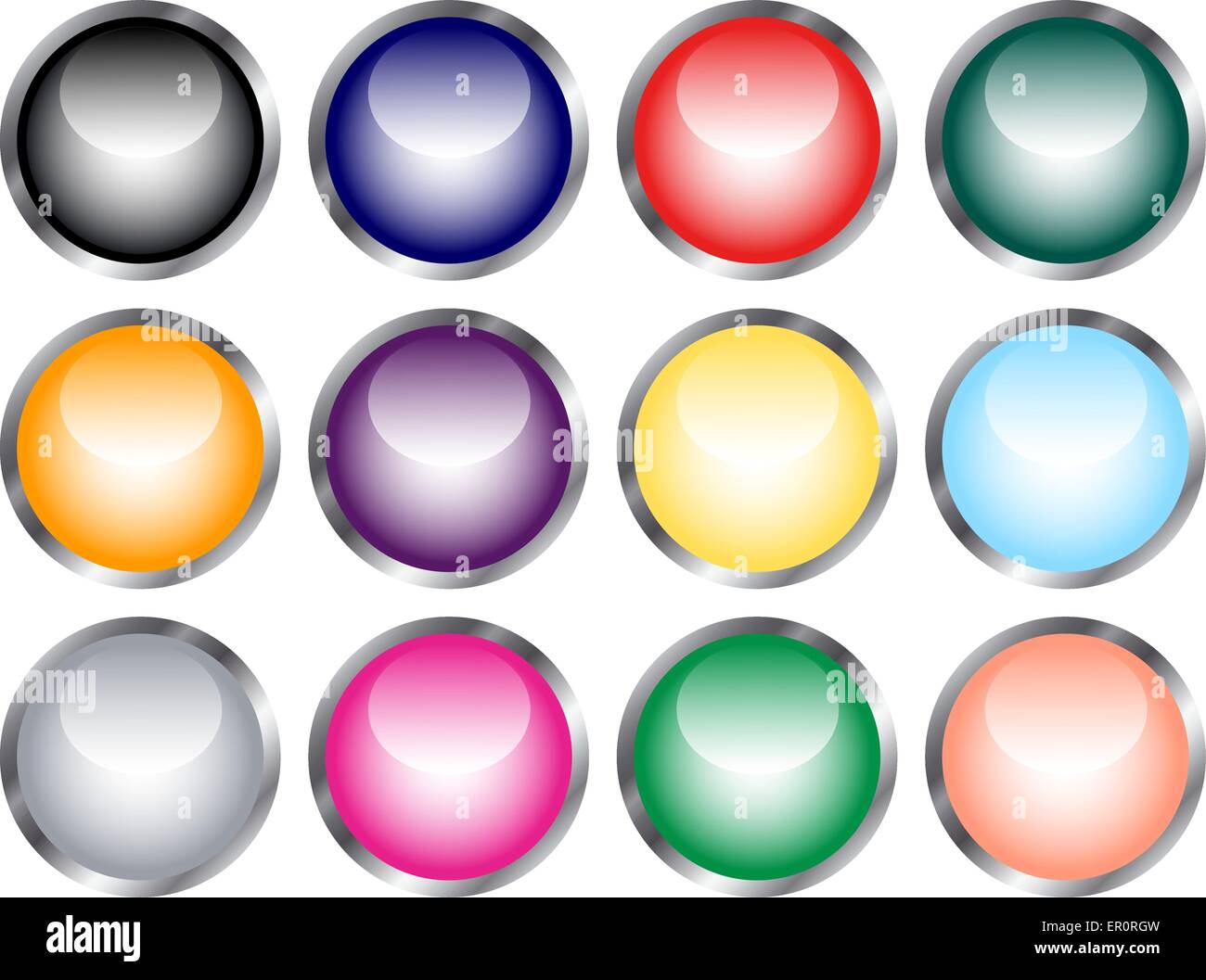 Set of Pastel Web Buttons Stock Vector