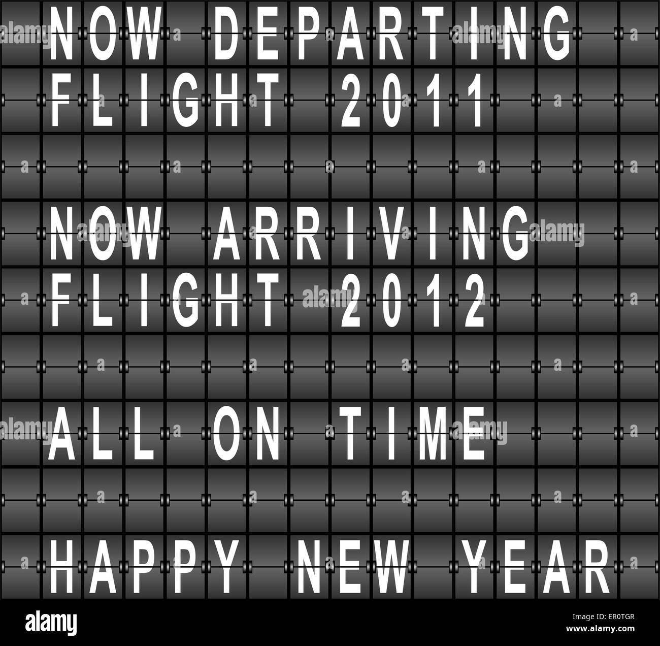 Happy New Year Airport Terminal Background Stock Vector