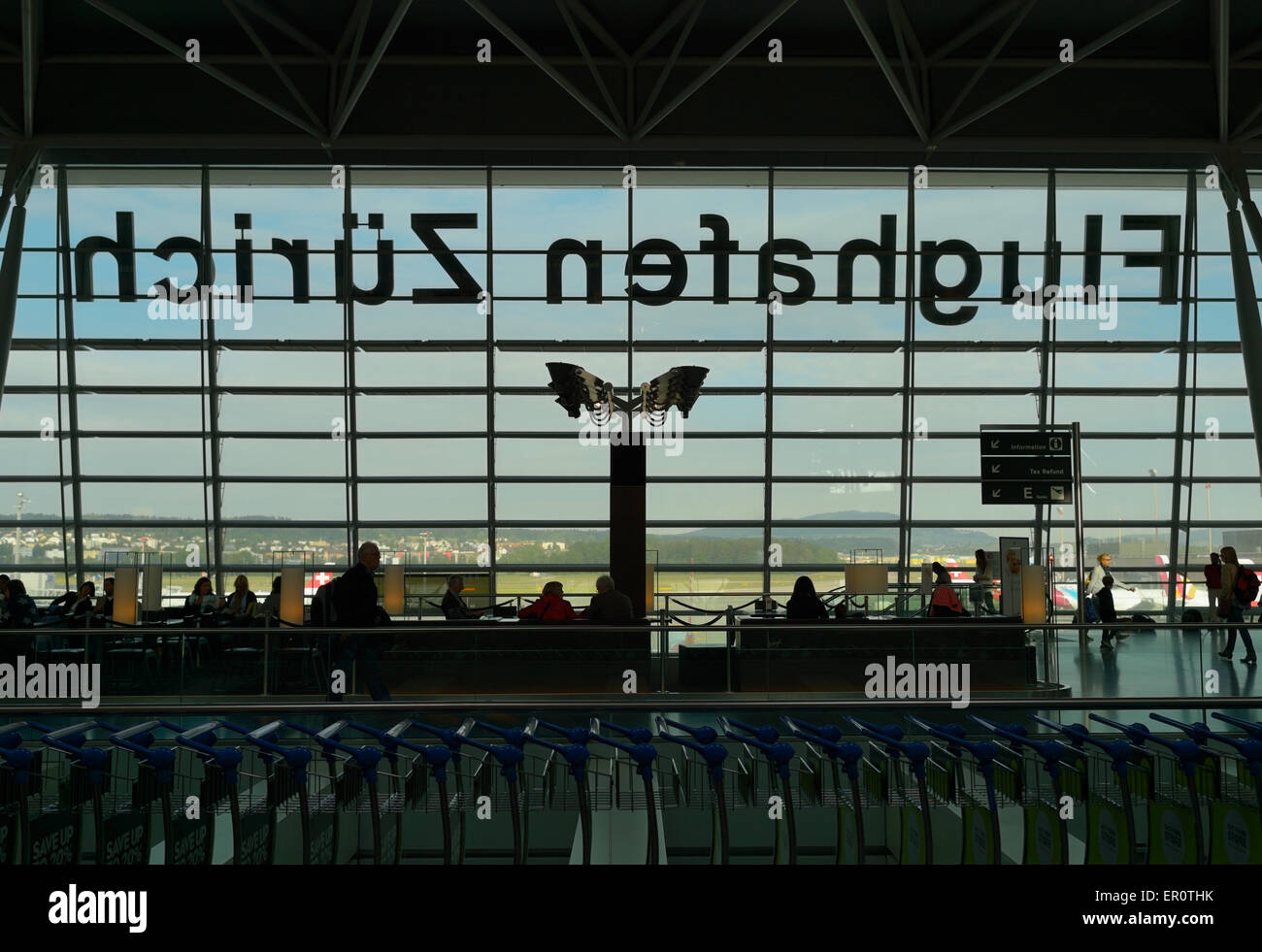 The Airside Center of Zurich International Airport (ZRH), Kloten CH Stock Photo