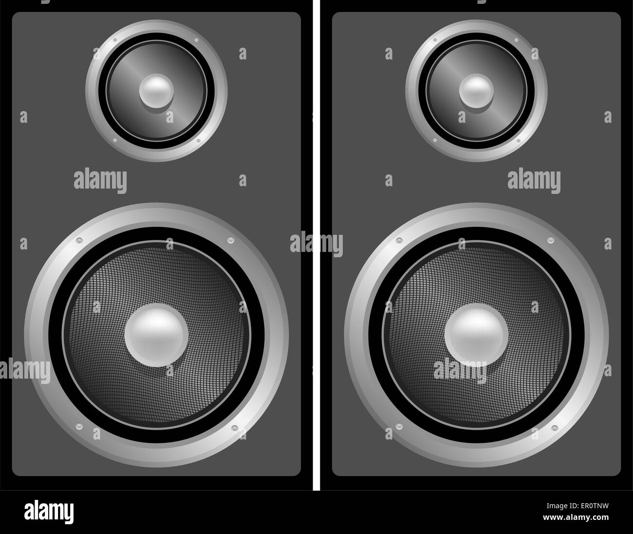 Black sound speakers Black and White Stock Photos & Images - Alamy