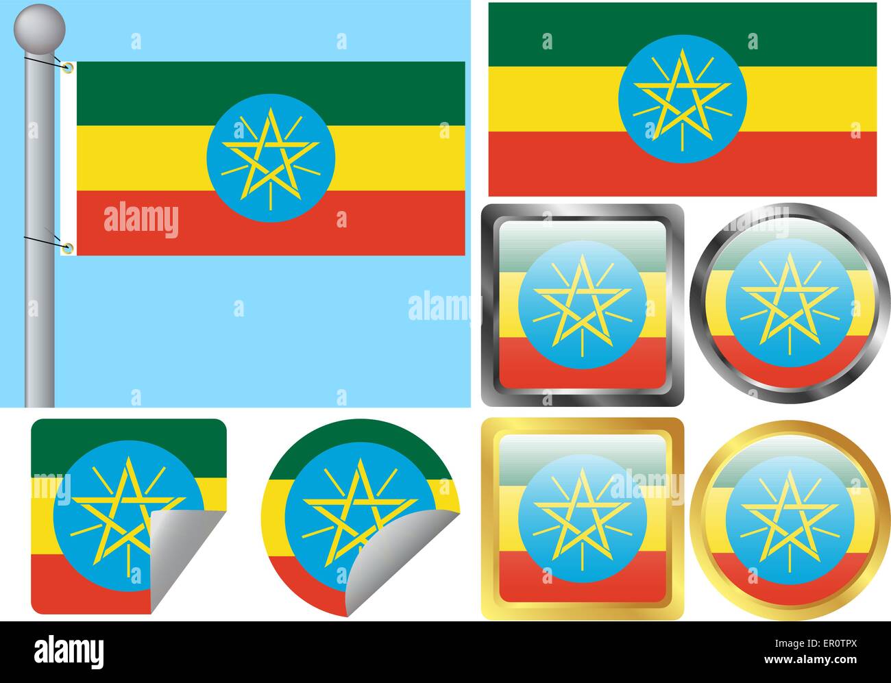 Flag Set Ethiopia Stock Vector Image & Art - Alamy