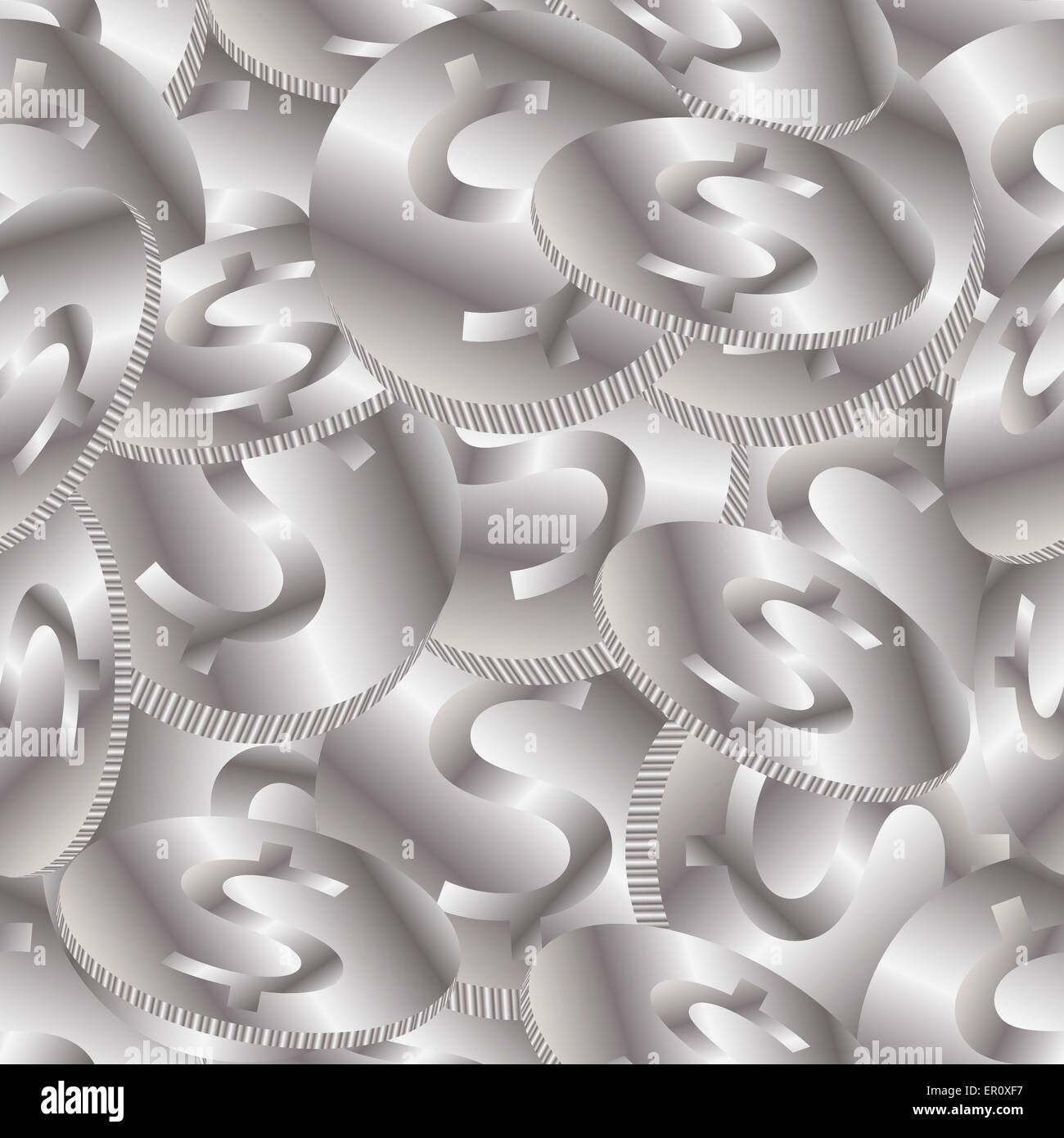 Seamless Silver Coins Background Stock Vector Image & Art - Alamy
