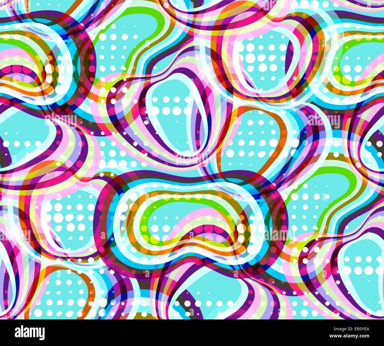 Abstract seamless pattern. Geometrical motifs, bright colors. Retro ...
