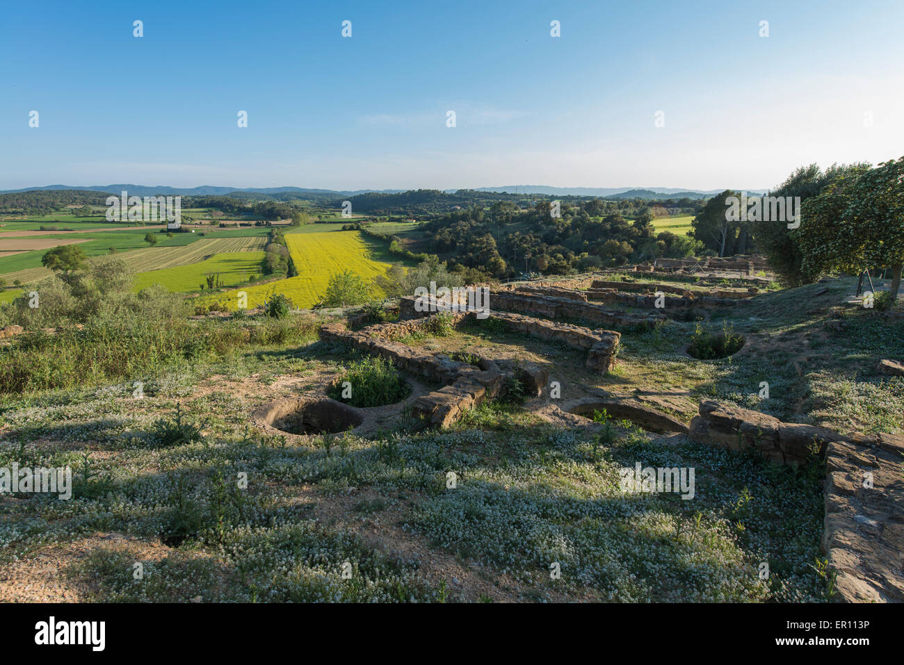 Remains of Iberic village of ullastret, Spain Stock Photo