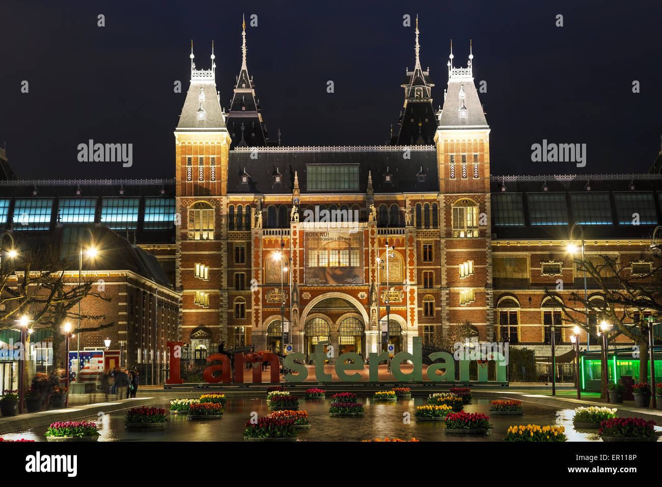 AMSTERDAM - APRIL 16: I Amsterdam slogan on April 16, 2015 in Amsterdam, Netherlands. Stock Photo