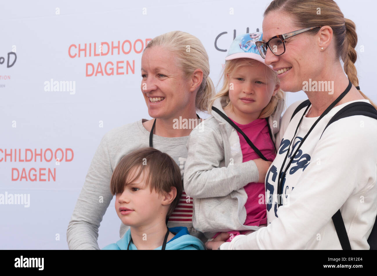 Stockholm, Sweden, 24th May, 2015. Childhood Day at the amusement park Gröna Lund. This is the twelfth year in a row that this special day is arranged at Gröna Lund. The aim is to raise money for the World Childhood Foundation's work to help vulnerable children. The Queen is the founder and Honorary Chair of the World Childhood Foundation. Football player Victoria Sandell Svensson. Credit:  Barbro Bergfeldt/Alamy Live News Stock Photo