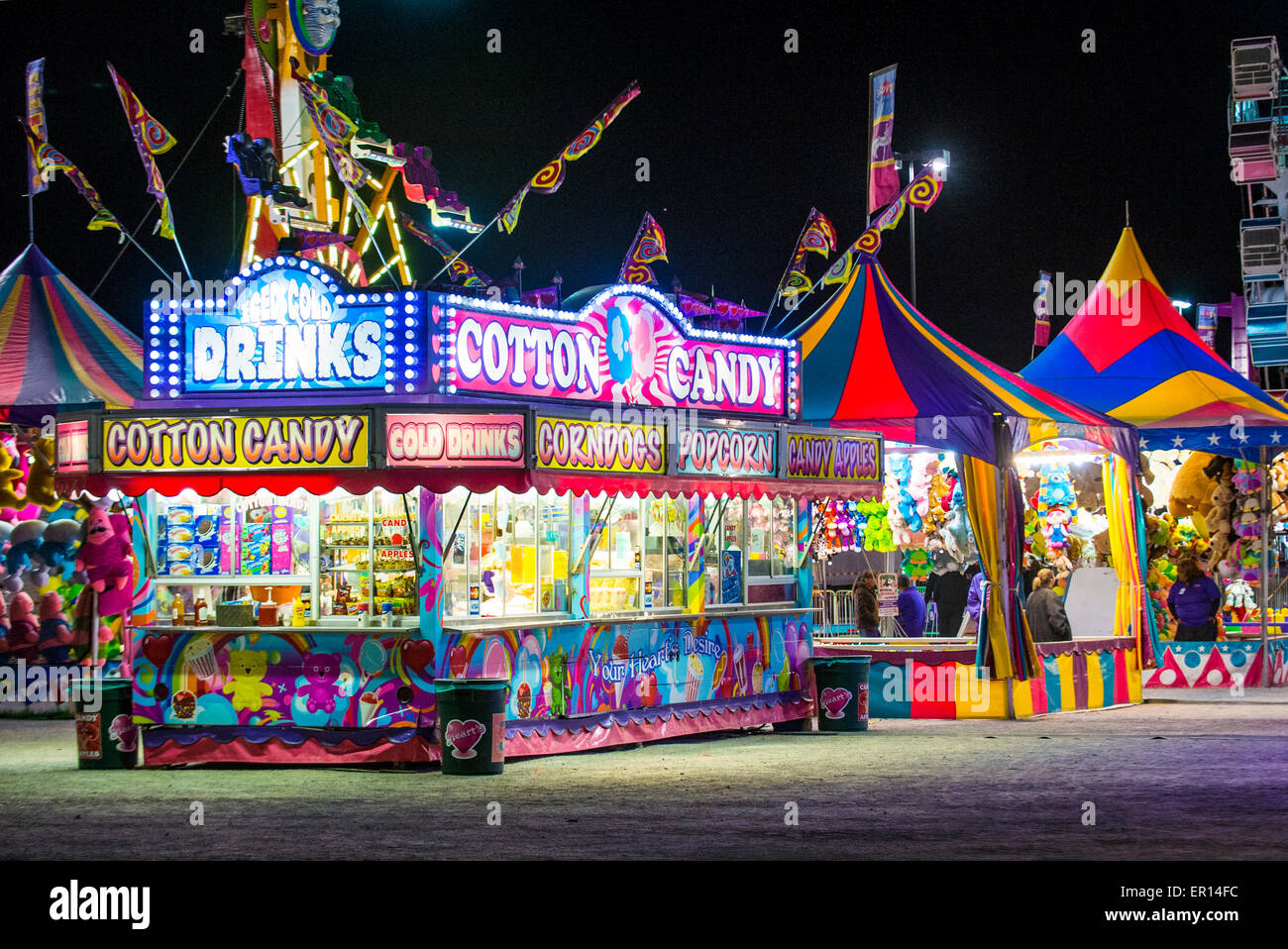 Amusement park at the Clark County Fair and Rodeo held in Logandale