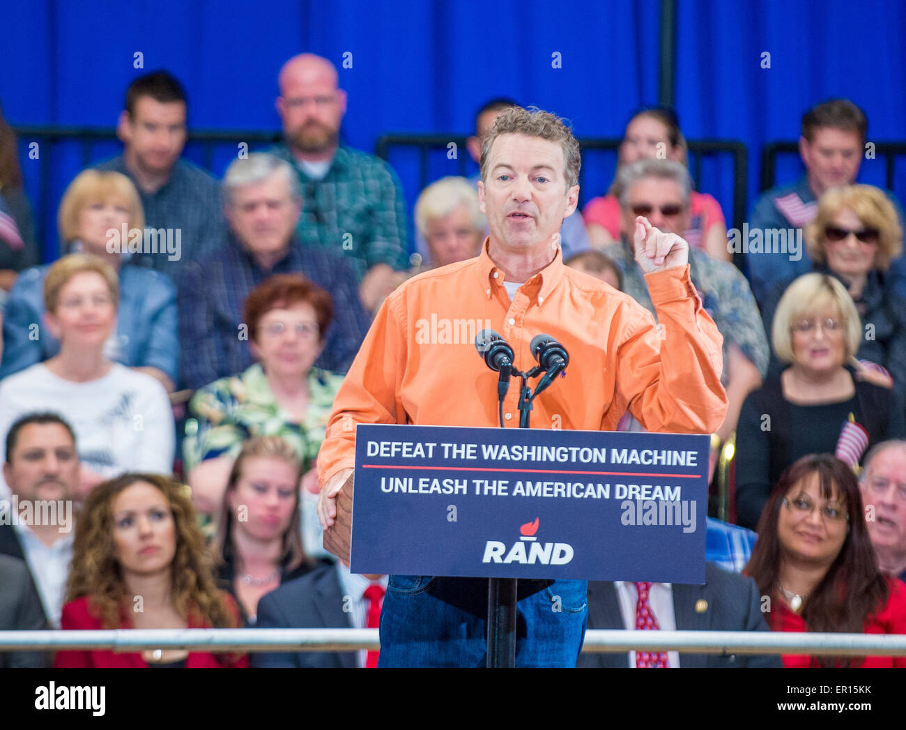 Republican presidential candidate U.S. Sen. Rand Paul speaks during a