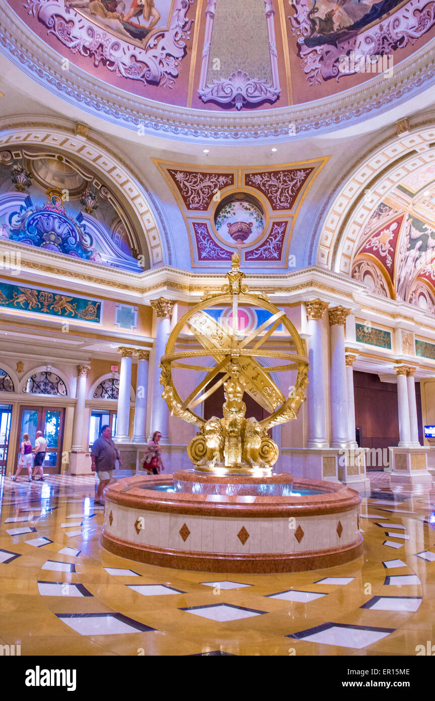 The interior of the Venetian hotel & Casino in Las Vegas Stock Photo - Alamy