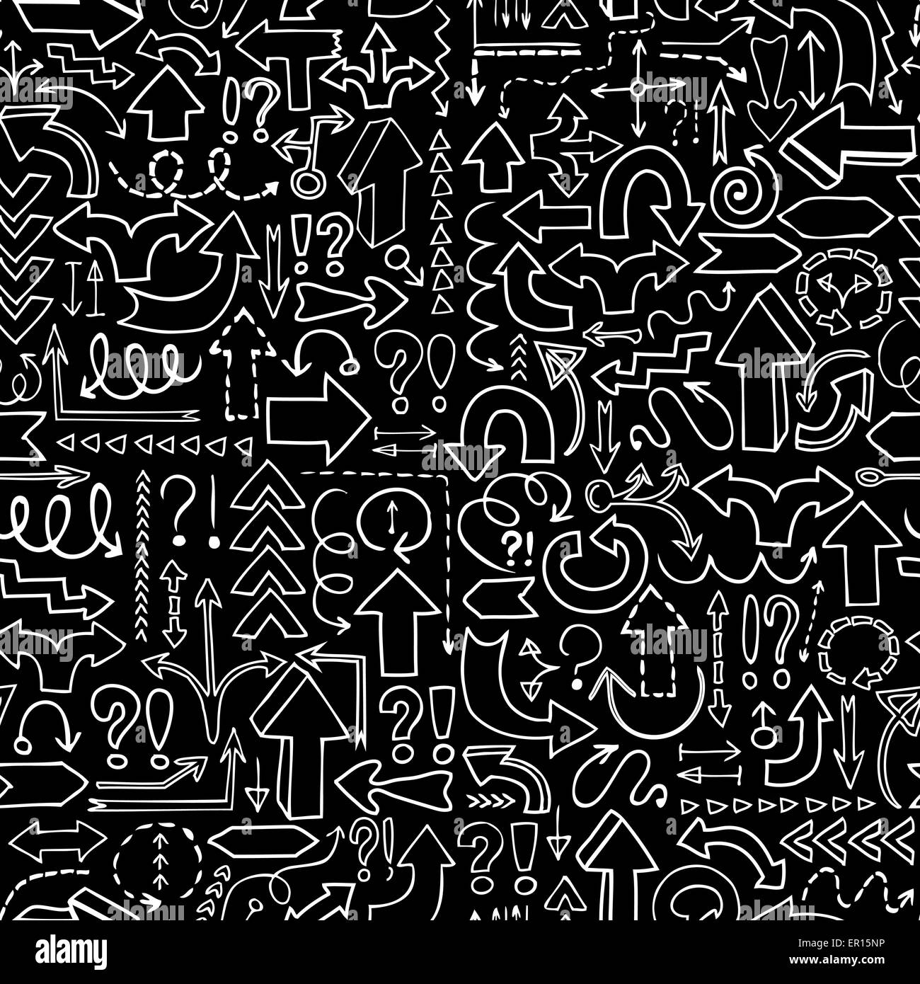 Seamless background of hand drawn arrows Stock Vector Image & Art - Alamy