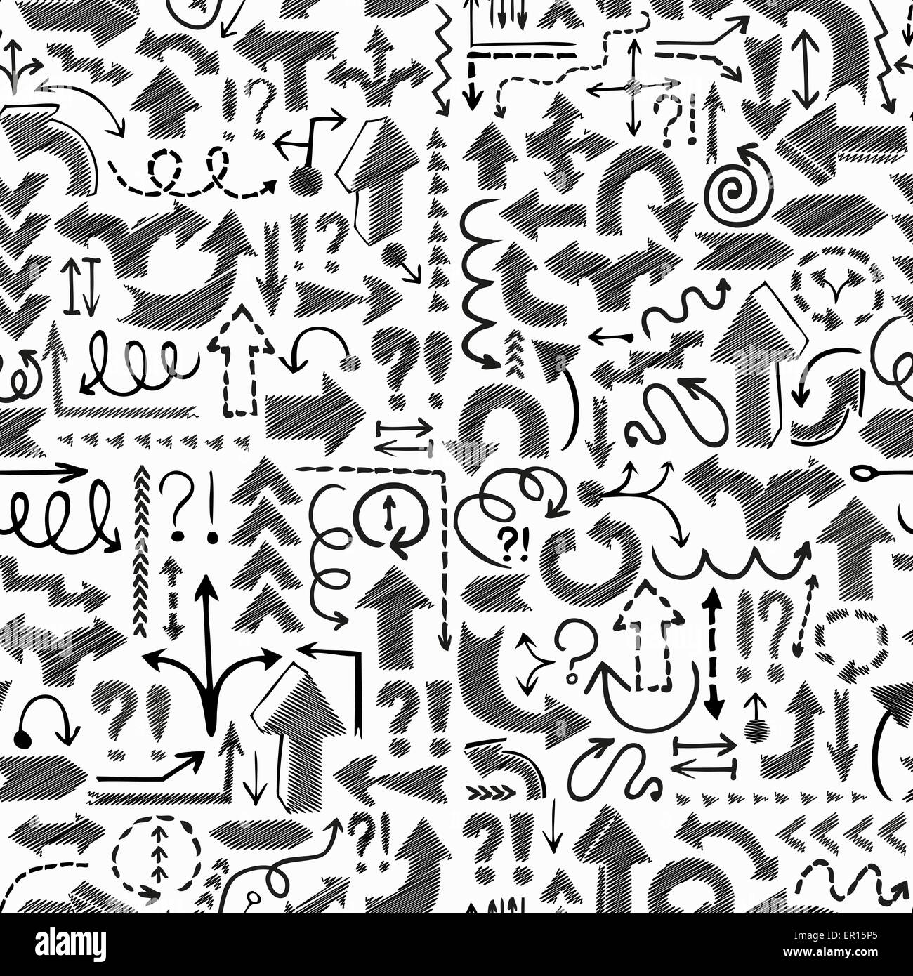 Seamless background of hand drawn arrows Stock Vector Image & Art - Alamy