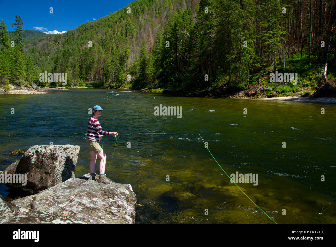 Flyfishing, Selway Wild and Scenic River, Nez Perce National Forest