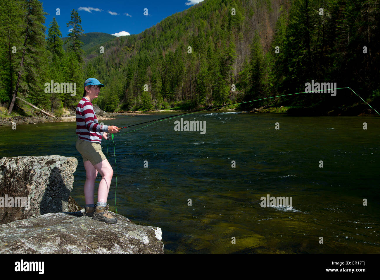 Flyfishing, Selway Wild and Scenic River, Nez Perce National Forest